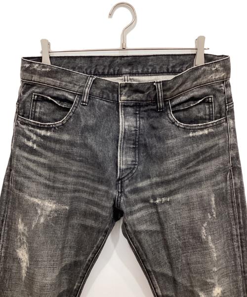 BALMAIN（バルマン）BALMAIN (バルマン) ダメージ加工デニムパンツ ブラック サイズ:31の古着・服飾アイテム