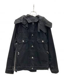 sacai（サカイ）の古着「ドッキングデニムジャケット」｜ブラック