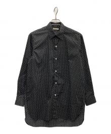 HEUGN（ユーゲン）の古着「Circle Dot Regular Collar Shirt」｜ブラック