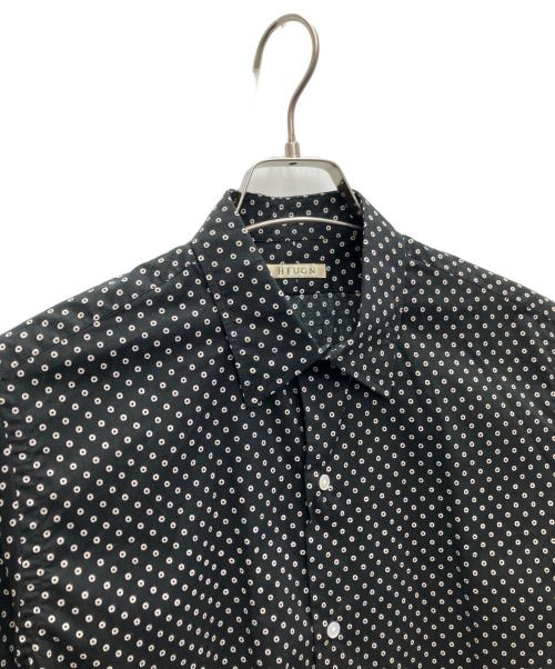 HEUGN（ユーゲン）HEUGN (ユーゲン) Circle Dot Regular Collar Shirt ブラック サイズ:SIZE1の古着・服飾アイテム