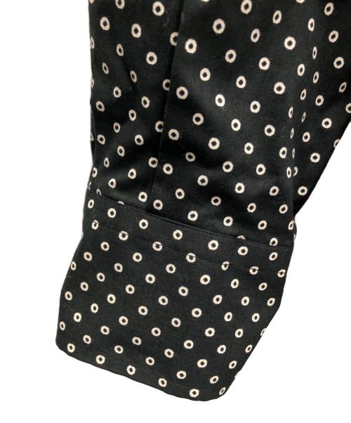 HEUGN（ユーゲン）HEUGN (ユーゲン) Circle Dot Regular Collar Shirt ブラック サイズ:SIZE1の古着・服飾アイテム