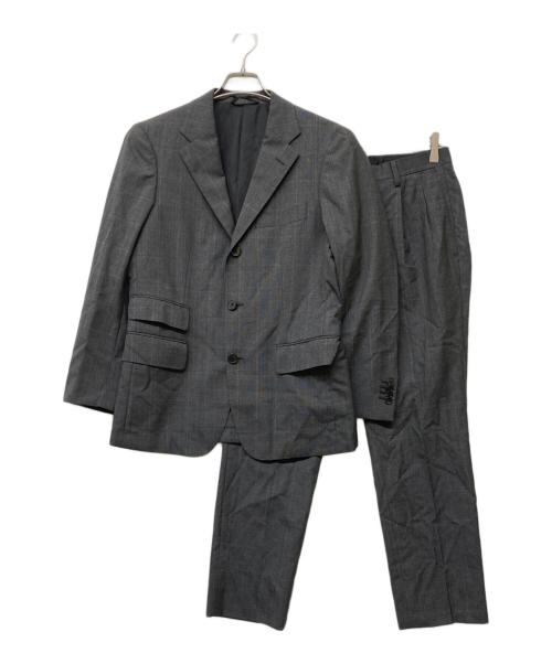 UNIVERSAL LANGUAGE（ユニバーサルランゲージ）UNIVERSAL LANGUAGE (ユニバーサルランゲージ) VITALE BARBERIS CANONICO 3B シングルブレストチェックセットアップ グレー サイズ:44-6Dropの古着・服飾アイテム