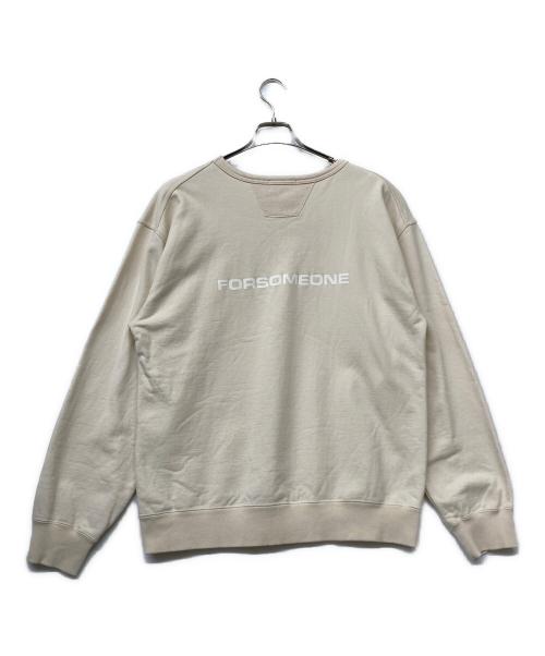FORSOMEONE（フォーサムワン）FORSOMEONE (フォーサムワン) ロゴスウェット アイボリー サイズ:SIZE 48の古着・服飾アイテム