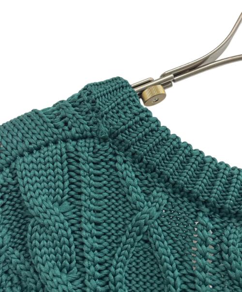 FORSOMEONE（フォーサムワン）FORSOMEONE (フォーサムワン) ARAN KNIT VEST グリーン サイズ:48の古着・服飾アイテム