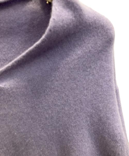 stola.（ストラ）stola. (ストラ) V neck knit tunic パープル サイズ:フリーの古着・服飾アイテム