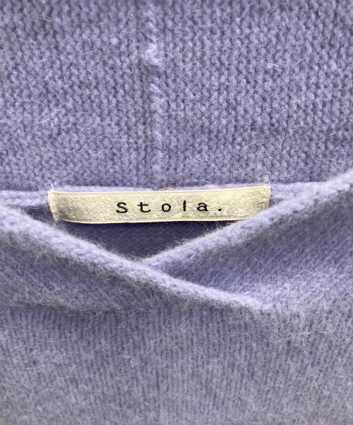 stola.（ストラ）stola. (ストラ) V neck knit tunic パープル サイズ:フリーの古着・服飾アイテム