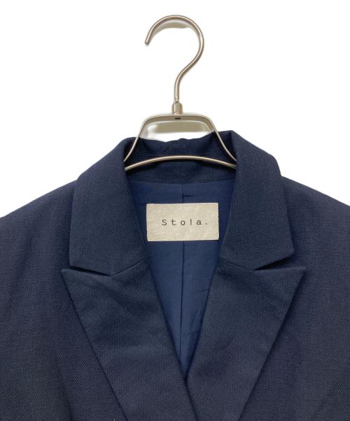 stola.（ストラ）stola. (ストラ) ダブルブレストジャケット ネイビー サイズ:36の古着・服飾アイテム