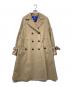 BLUE LABEL CRESTBRIDGE（ブルーレーベルクレストブリッジ）の古着「ダブルブレストドロストトレンチコート」｜ベージュ