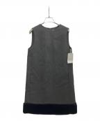 CELFORDセルフォード）の古着「裾ファーミニワンピース」｜グレー