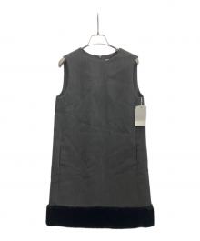 CELFORD（セルフォード）の古着「裾ファーミニワンピース」｜グレー