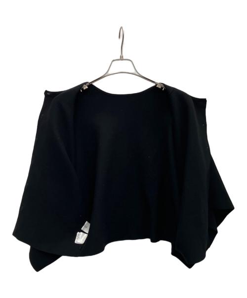SOEJU（ソージュ）SOEJU (ソージュ) 2WAYケープスタイルニット ブラック サイズ:SIZEFREEの古着・服飾アイテム