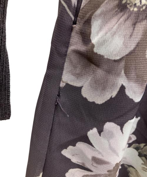 MERCURY DUO（マーキュリーデュオ）MERCURY DUO (マーキュリーデュオ) フラワードッキングロングスリーブワンピース グレー サイズ:Mの古着・服飾アイテム