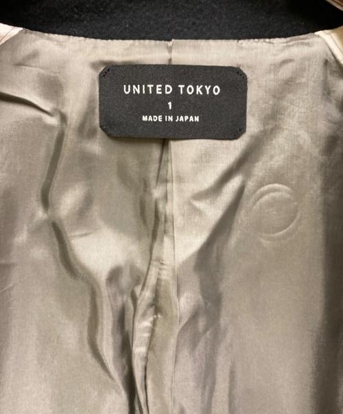 UNITED TOKYO（ユナイテッドトーキョー）UNITED TOKYO (ユナイテッドトーキョー) Super110'sメルトンダブルチェスターコート ブラック サイズ:1の古着・服飾アイテム