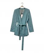 ANAYIアナイ）の古着「コットンダブルクロスノーカラージャケット」｜ブルー