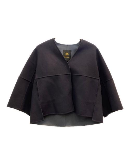 DRAWER（ドゥロワー）DRAWER (ドゥロワー) ウールケヌキVネックジャケット ネイビー サイズ:36の古着・服飾アイテム