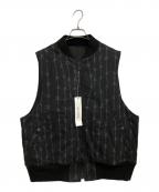 MADE IN STANDARDメイドインスタンダード）の古着「2WAY PRINTED MA1 VEST」｜ブラック