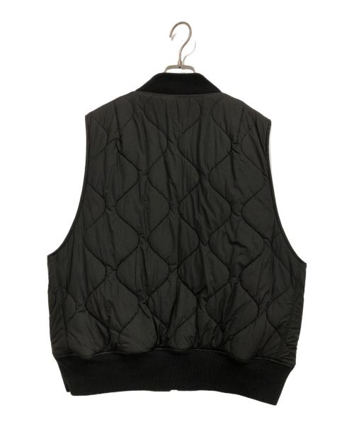 MADE IN STANDARD（メイドインスタンダード）MADE IN STANDARD (メイドインスタンダード) 2WAY PRINTED MA1 VEST ブラック サイズ:Mの古着・服飾アイテム