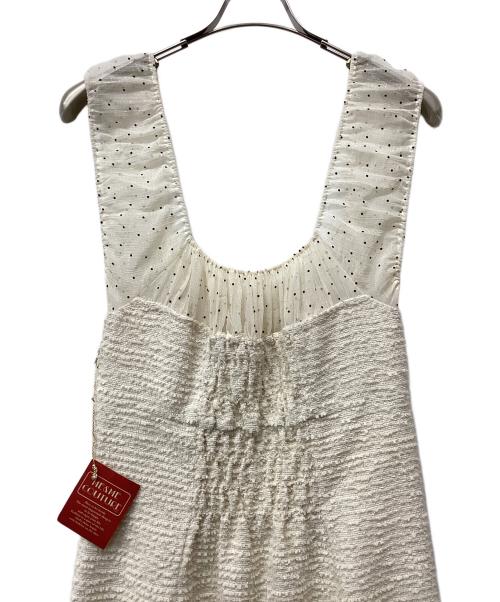 Me couture（ミークチュール）Me couture (ミークチュール) 2WAYドットツイードコンビワンピース アイボリー サイズ:1の古着・服飾アイテム
