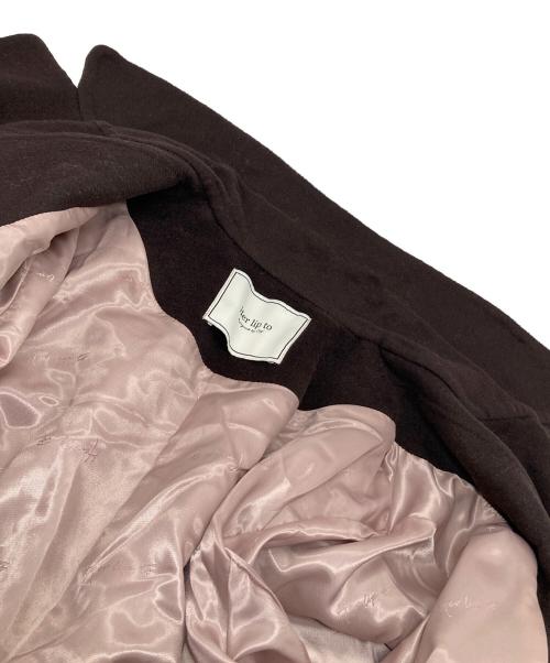 HER LIP TO（ハーリップトゥ）HER LIP TO (ハーリップトゥ) capucines long river coat　ロングコート　チェスターコート ブラウン サイズ:Mの古着・服飾アイテム