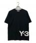 Y-3（ワイスリー）の古着「チェストビッグロゴTシャツ」｜ブラック