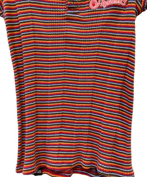 Hysteric Glamour（ヒステリックグラマー）Hysteric Glamour (ヒステリックグラマー) WRAPPED HEART LOGO刺繍 チビTシャツ レッド サイズ:FREEの古着・服飾アイテム