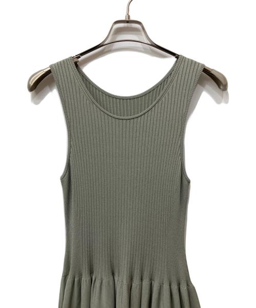 GRACE CLASS（グレースクラス）GRACE CLASS (グレースクラス) アメスリニットギャザーワンピース グリーン サイズ:36の古着・服飾アイテム