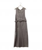 TENNE HANDCRAFTED MODERNテン ハンドクラフテッド モダン）の古着「V NECK ALL IN ONE」｜グレー