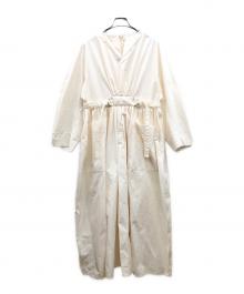 TENNE HANDCRAFTED MODERN（テン ハンドクラフテッド モダン）の古着「new waist shirring dress」｜アイボリー
