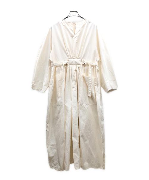 TENNE HANDCRAFTED MODERN（テン ハンドクラフテッド モダン）TENNE HANDCRAFTED MODERN (テン ハンドクラフテッド モダン) new waist shirring dress アイボリー サイズ:FREEの古着・服飾アイテム