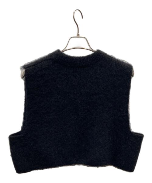 HYKE（ハイク）HYKE (ハイク) MOHAIR CROPPED VEST ブラック サイズ:不明の古着・服飾アイテム