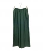 ENFOLDエンフォルド）の古着「リネンライクリラックスワイドゴムトラウザー」｜グリーン