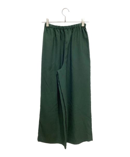 ENFOLD（エンフォルド）ENFOLD (エンフォルド) リネンライクリラックスワイドゴムトラウザー グリーン サイズ:34の古着・服飾アイテム