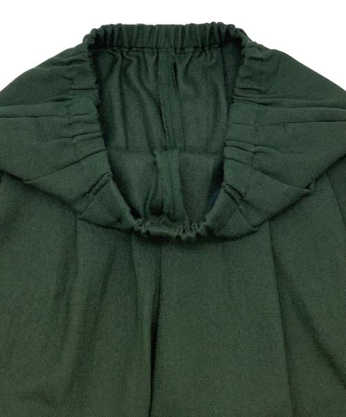 ENFOLD（エンフォルド）ENFOLD (エンフォルド) リネンライクリラックスワイドゴムトラウザー グリーン サイズ:34の古着・服飾アイテム