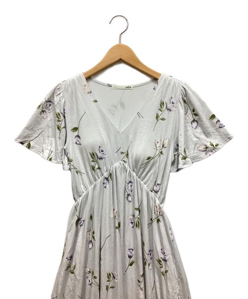 gelato pique（ジェラートピケ）gelato pique (ジェラートピケ) ローズ柄ロングドレス グレー サイズ:F 未使用品の古着・服飾アイテム