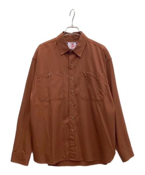 son of the cheese（サノバチーズ）SON OF THE CHEESE (（サノバチーズ）) ウールワークシャツ ブラウン サイズ:Mの古着・服飾アイテム