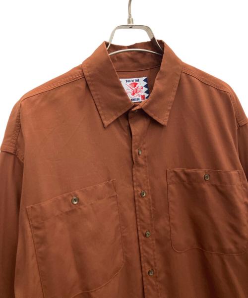 son of the cheese（サノバチーズ）SON OF THE CHEESE (（サノバチーズ）) ウールワークシャツ ブラウン サイズ:Mの古着・服飾アイテム