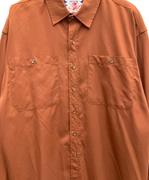 son of the cheese（サノバチーズ）SON OF THE CHEESE (（サノバチーズ）) ウールワークシャツ ブラウン サイズ:Mの古着・服飾アイテム