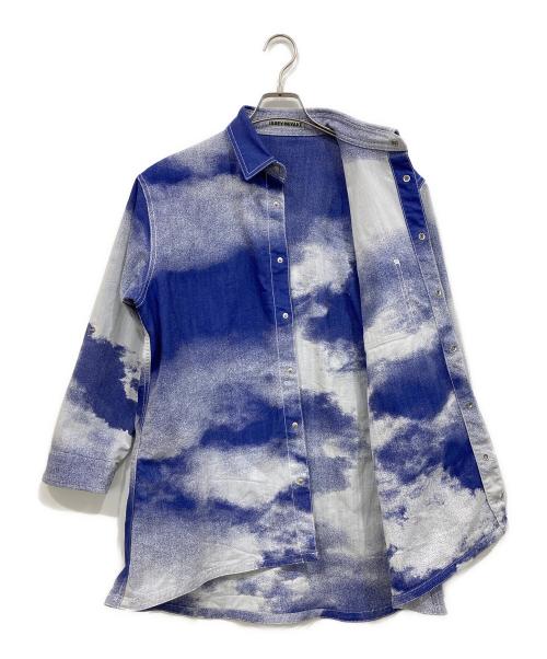 ISSEY MIYAKE（イッセイミヤケ）ISSEY MIYAKE (イッセイミヤケ) クラウドジャガードシャツ ブルー サイズ:2の古着・服飾アイテム