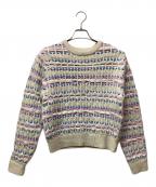 STEVEN ALANスティーブンアラン）の古着「ジャカード プルオーバー ニット」｜アイボリー