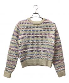 STEVEN ALAN（スティーブンアラン）の古着「ジャカード プルオーバー ニット」｜アイボリー