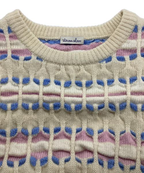 STEVEN ALAN（スティーブンアラン）STEVEN ALAN (スティーブンアラン) ジャカード プルオーバー ニット アイボリー サイズ:Freeの古着・服飾アイテム