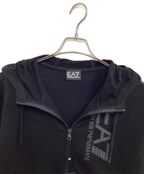 EA7（イーエーセブン）EA7 (イーエーセブン) ジップパーカー ブラック サイズ:L 未使用品の古着・服飾アイテム