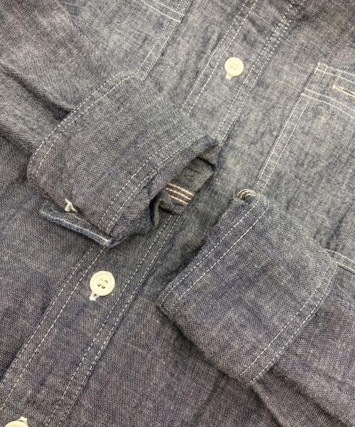 BONCOURA（ボンクラ）BONCOURA (ボンクラ) シャンブレーワークシャツ インディゴ サイズ:38の古着・服飾アイテム