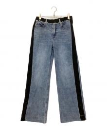 Desigual（デシグアル）の古着「コンビネーションデニムパンツ」｜ブルー