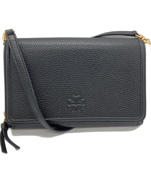 TORY BURCH（トリーバーチ）TORY BURCH (トリーバーチ) ショルダーウォレット ブラックの古着・服飾アイテム
