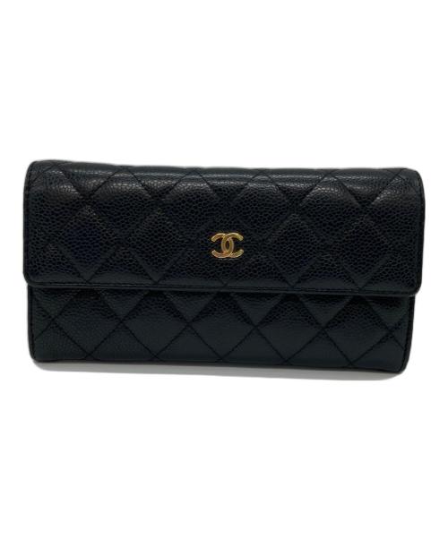 CHANEL（シャネル）CHANEL (シャネル) ロングウォレット ブラック サイズ:下記参照の古着・服飾アイテム