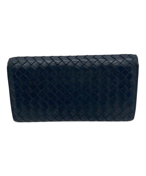 BOTTEGA VENETA（ボッテガベネタ）BOTTEGA VENETA (ボッテガベネタ) 長財布 ネイビーの古着・服飾アイテム