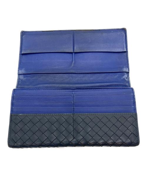 BOTTEGA VENETA（ボッテガベネタ）BOTTEGA VENETA (ボッテガベネタ) 長財布 ネイビーの古着・服飾アイテム