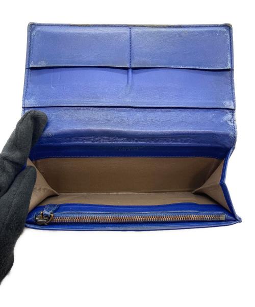 BOTTEGA VENETA（ボッテガベネタ）BOTTEGA VENETA (ボッテガベネタ) 長財布 ネイビーの古着・服飾アイテム