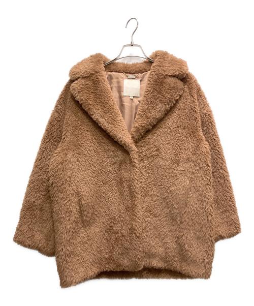 自由区（ジユウク）自由区 (ジユウク) TEDDY ボアコート ブラウン サイズ:Mの古着・服飾アイテム